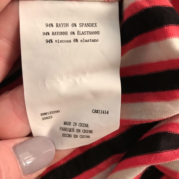 NWT Rachel Zoe knot front striped maxi dress M mat - Picture 8 of 8